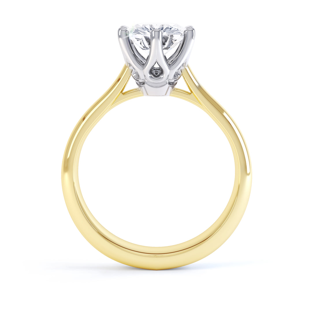 6 Claw Round Solitaire Diamond Ring
