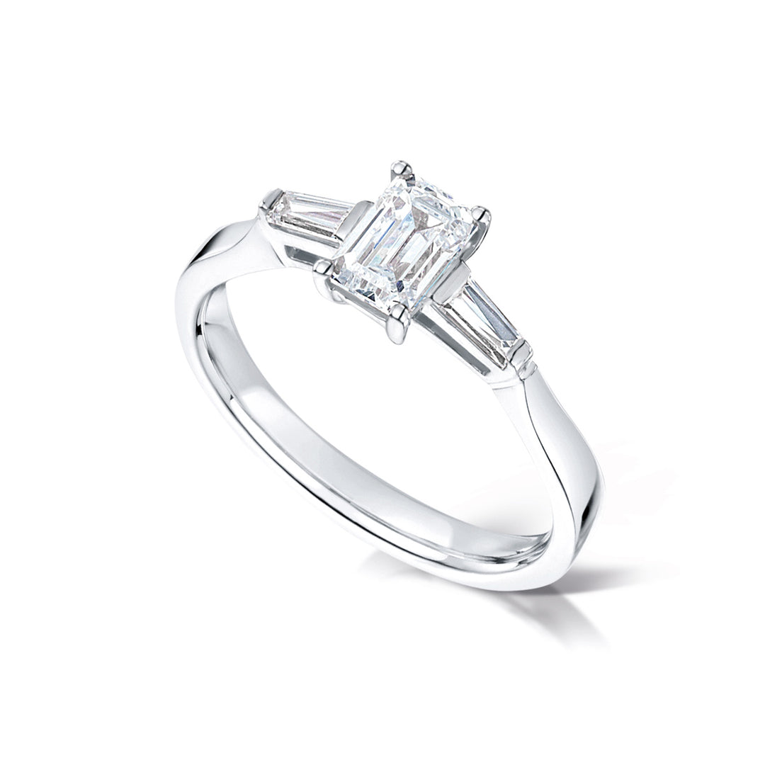 Radiant Cut Trilogy Diamond Ring