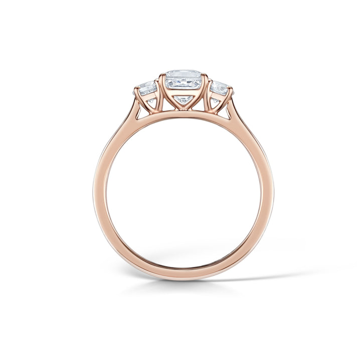 Princess Cut Trilogy Diamond Ring