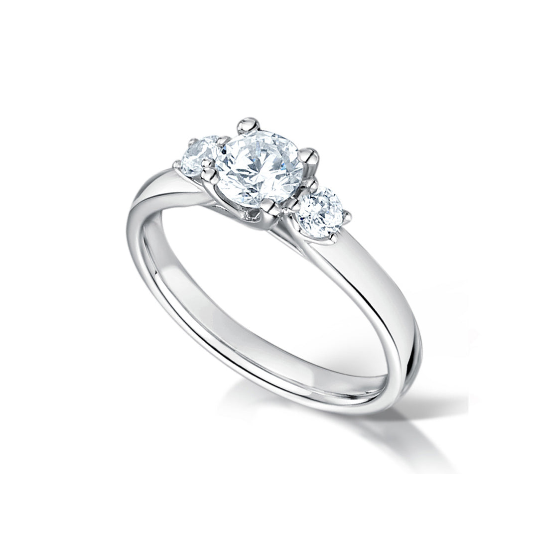 Round Cut Trilogy Diamond Ring